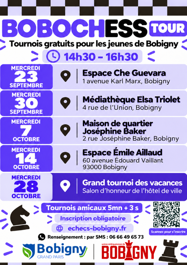 Les prochains tournois du mercredi après-midi